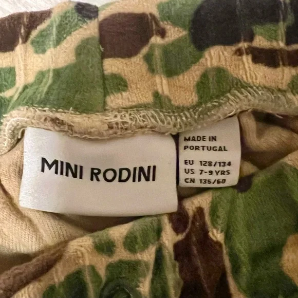 Mini Rodini Velour Camo Pants - Picture 4 of 5
